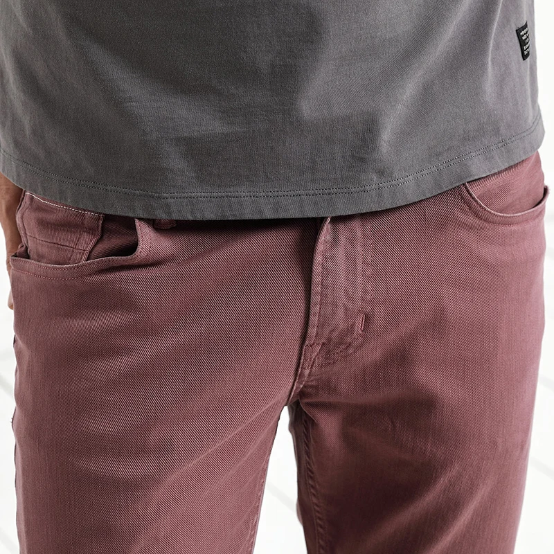 SIMWOOD Весна 2019 новые джинсы Для мужчин Фиолетовый Красный тёмный деним Slim Fit