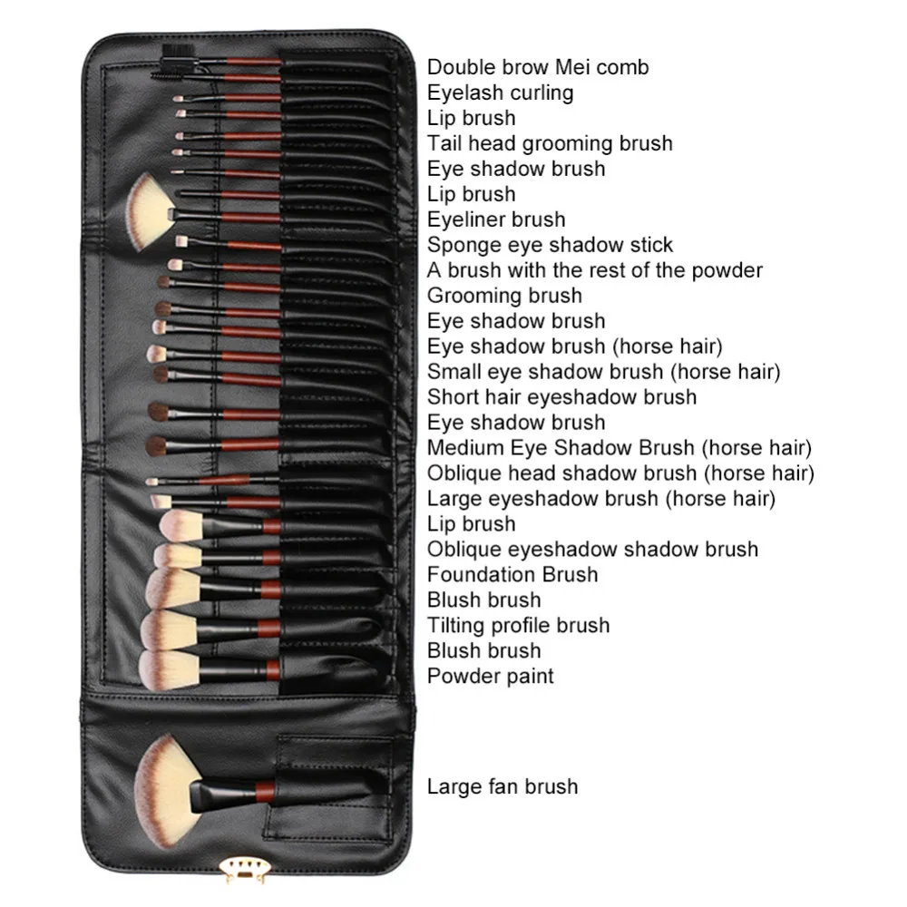 

26pcs Makeup Brushes Kit Pro Face Beauty Foundation Make Up Contour Concealer Eyeshadow Lip Blending Brushes With Cosmetic Bag