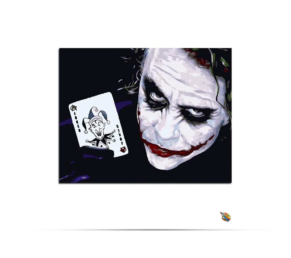 Frameless Picture On Wall Acrylic Oil Coloring By Numbers DIY Painting By Numbers For Unique Gift Home Decor Joker
