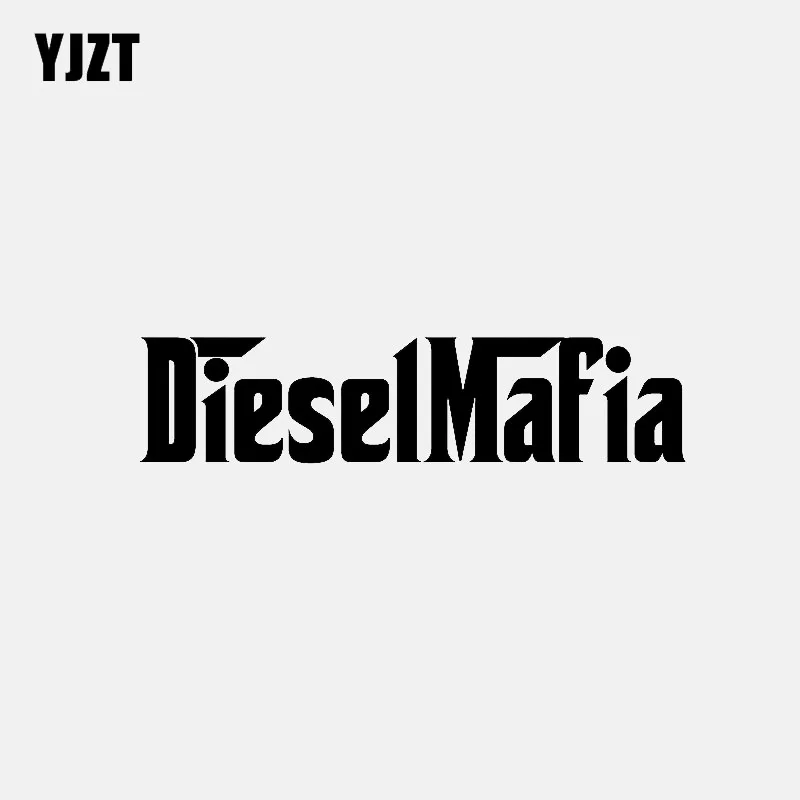 YJZT 12,7 см* 3 см дизельная мафия виниловые наклейки для автомобиля черные/Серебристые C3-0866