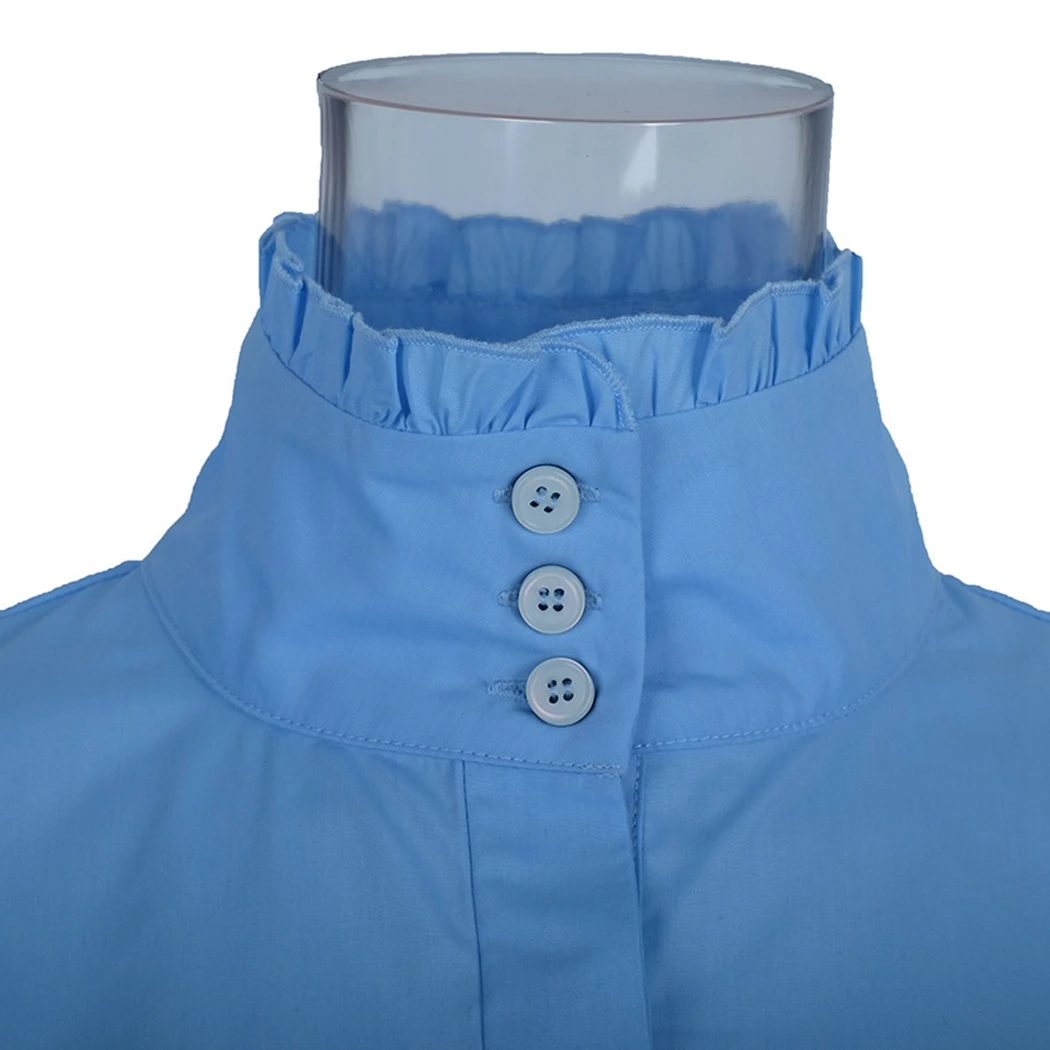 Длинные Фонари рукавом Блузка Для женщин топы водолазка рубашки в Корейском