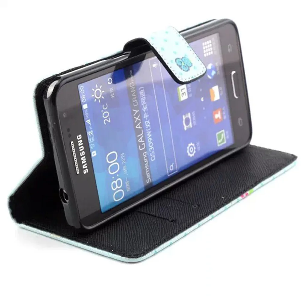 Filp Кожаный Чехол case Для Samsung Самсун Grand prime G530 Кошелек Стенд Книга Стиль ТПУ PU Leather