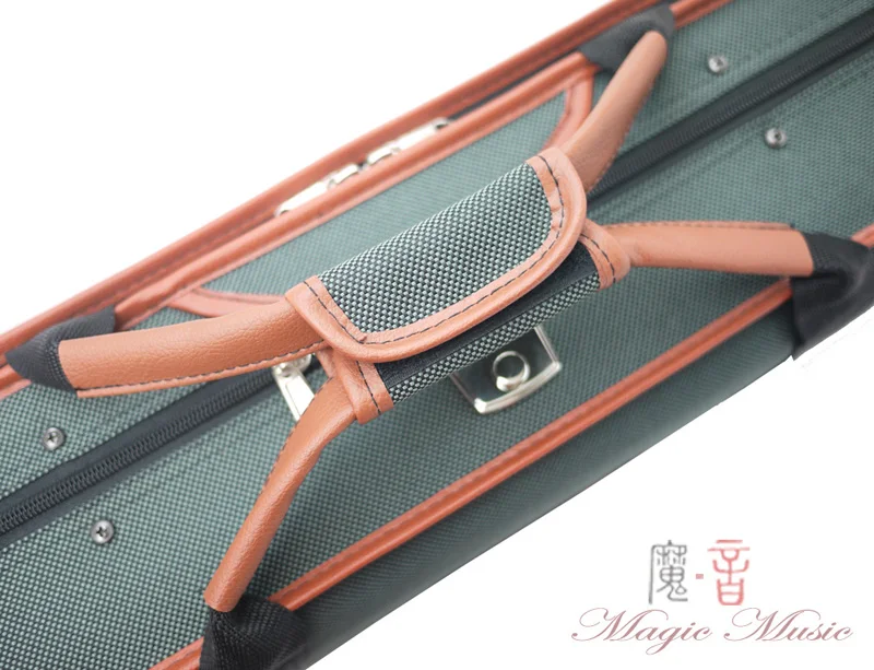 Чехол для скрипки зеленого Кремона размер 4/4 легкий и прочный продолговатый