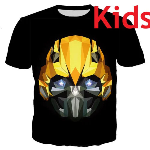 kids t shirt PLstar Cosmos/одинаковые комплекты для семьи; футболки для мальчиков с 3D принтом робота; летние детские футболки с автоботами; детские летние топы - Цвет: kids t shirt
