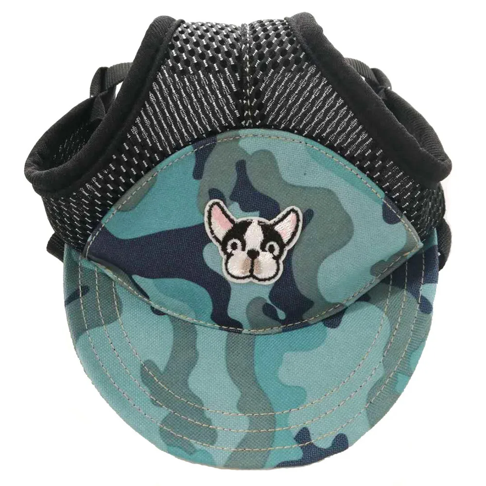 Шляпа для питомцев кошек, собак, летние бейсболки, регулируемая парусиновая шапка, уличная камуфляжная Солнцезащитная Одежда для маленьких и больших собак, размеры s, m, l, F627