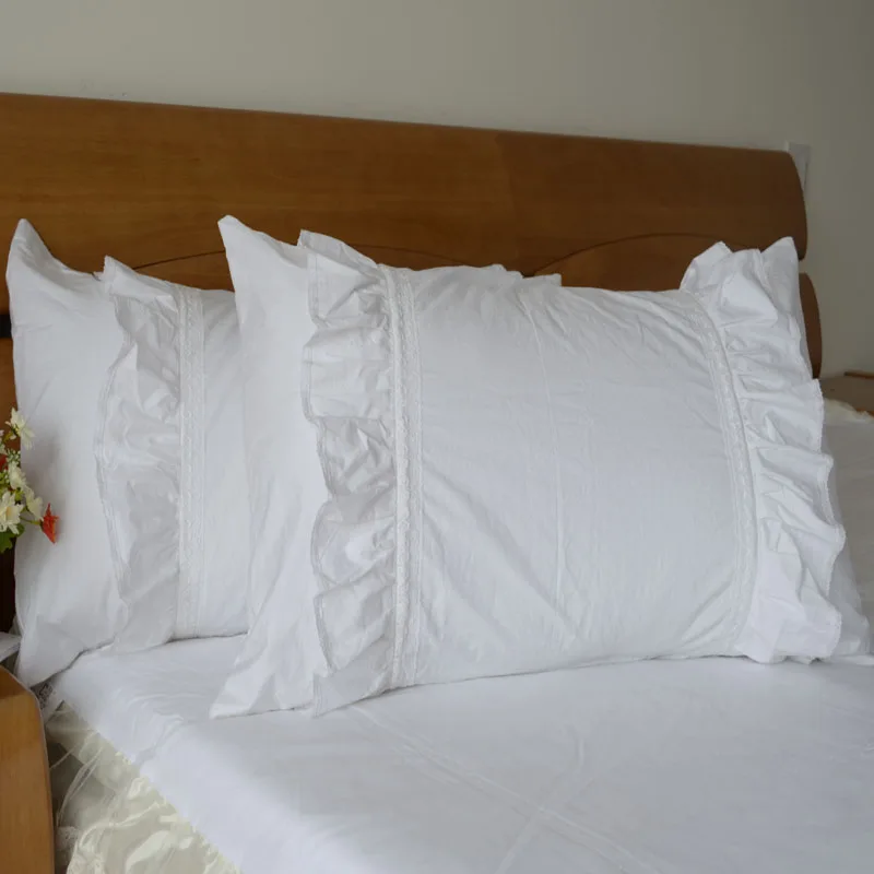 Чехол для подушки с кружевным узором 100% хлопок чехол Прямоугольная подушка