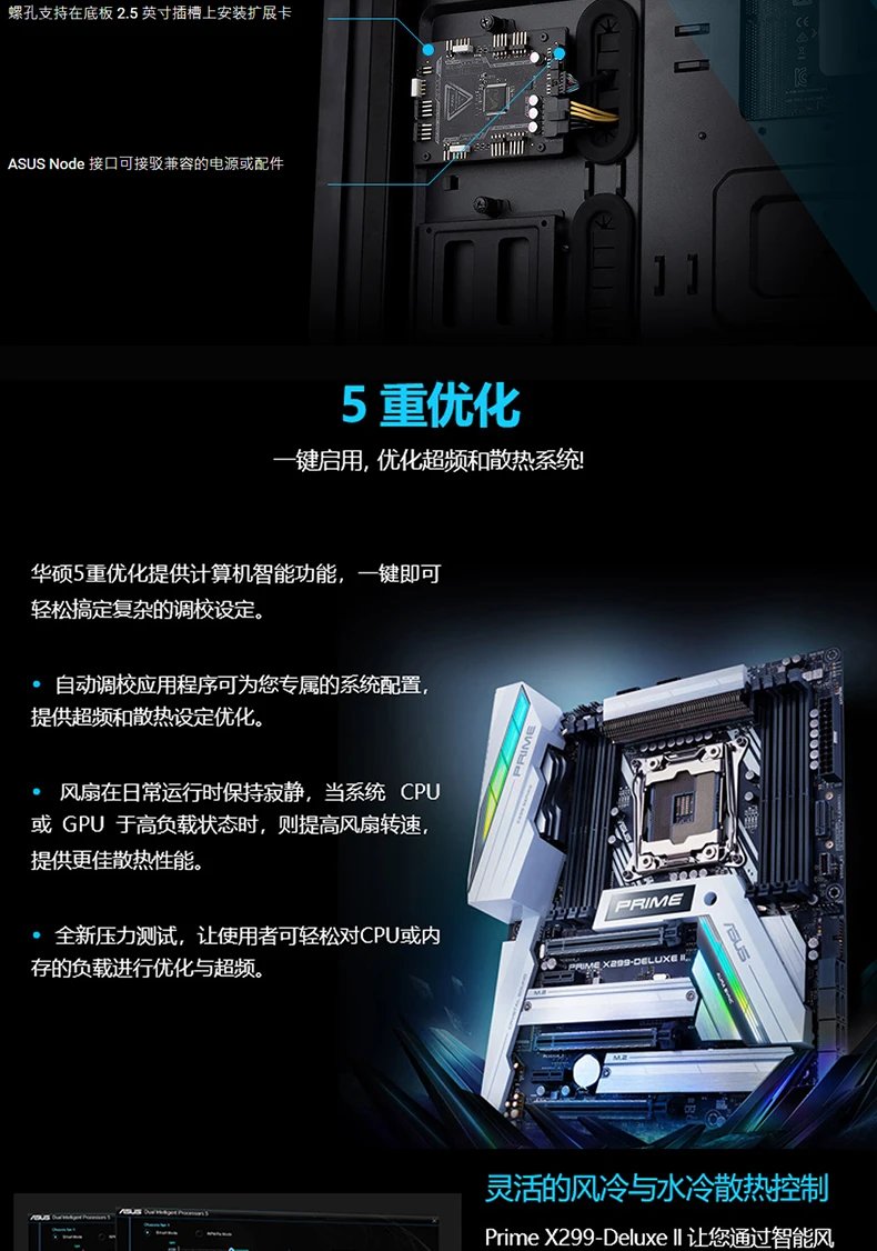 Материнская плата Asus PRIME X299-DELUXE II для настольных ПК и игр ATX
