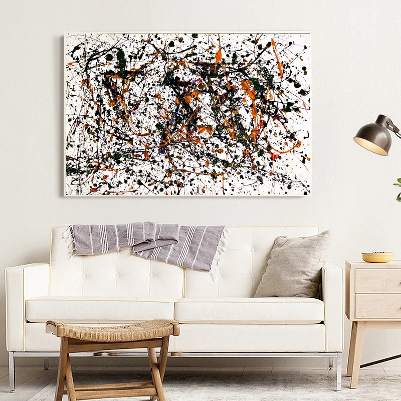 Джексон Поллок искусство абстрактная стена Минималистичная СТЕНА картина для