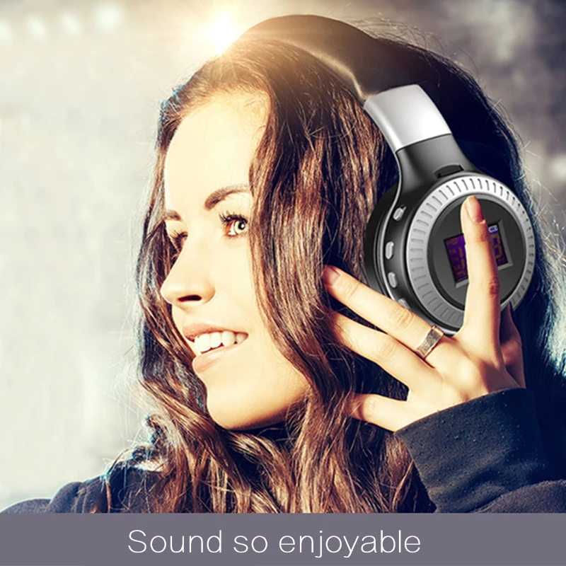 SOE Auriculares Bluetooth ЖК-дисплей дисплей HiFi Fone де ouvido поддерживает Micro-SD карты