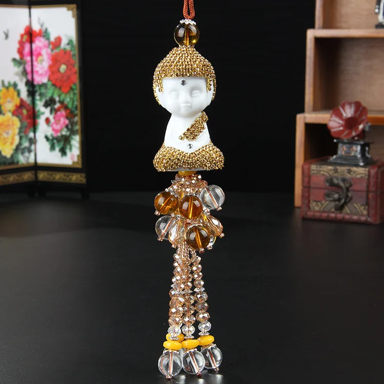 Cermics Будда статуя салона автомобиля зеркало заднего вида подвесной кулон для