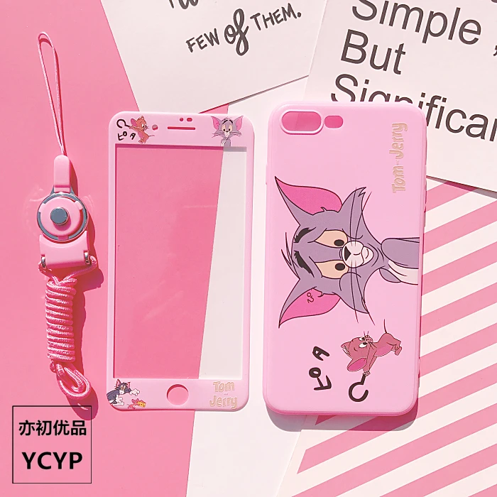 Для iphone XS Max милый Cardcaptor Sakura задний Чехол+ пленка для экрана из закаленного стекла, Девушка Мягкий чехол для iphone X XR 6 7 8plus - Цвет: As shown