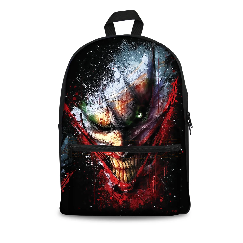 Мужской холщовый рюкзак с принтом черепа школьный для подростков и мальчиков