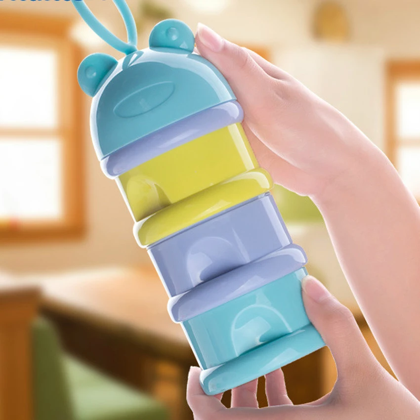 3 Слои Портативный сухое молоко распределитель Еда контейнер для хранения