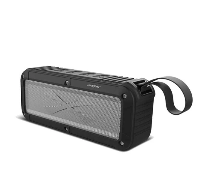 W-king S20 динамик s Портативный водонепроницаемый Bluetooth динамик Душ Мини беспроводной водонепроницаемый Bluetooth динамик fm-радио для iPhone - Цвет: black