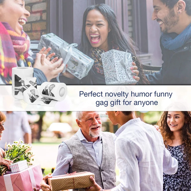 Дональд Трамп туалетная бумага-Пальчиковый набор из 2 рулонов-новинка розыгрыш