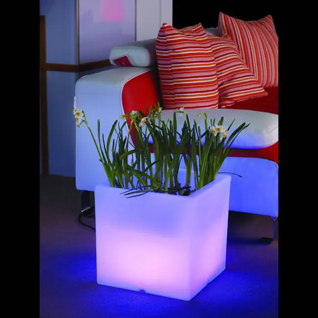 Пластиковые Светодиодные цветочные горшки из ПЭ украшение для пола ведра