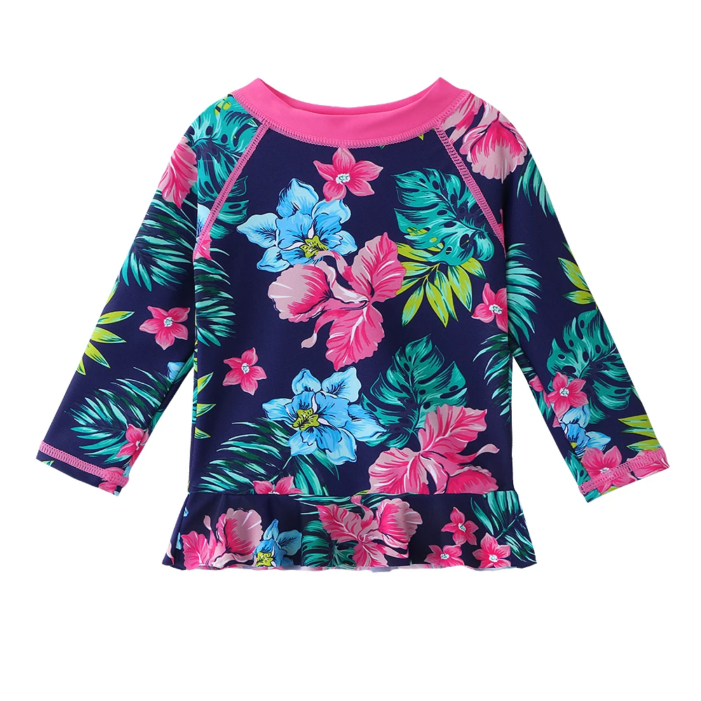 BAOHULU/летний купальный костюм для девочек с принтом в морском стиле длинными