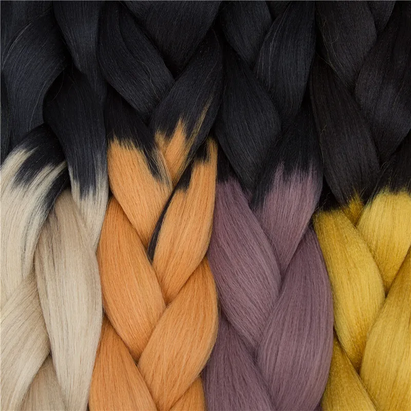 Мисс Рола jumbo косы Ombre Плетение Пучки Волос 32in 165 г/шт. 2 Tone Высокая Температура