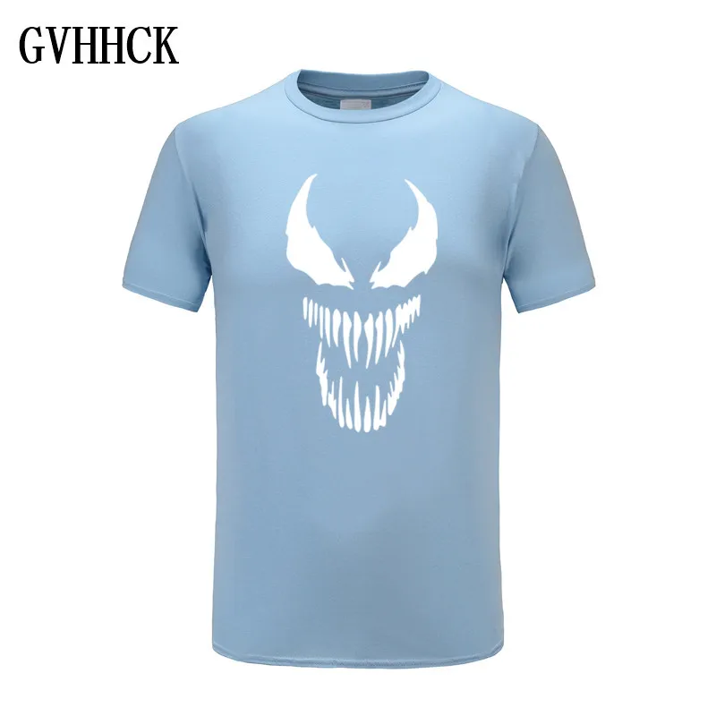 days blue Venom Футболка мужская мода футболка аниме оригинальность Человек-паук хлопок Футболка Европейский Размер Уличная фильм топы тройник - Цвет: days blue