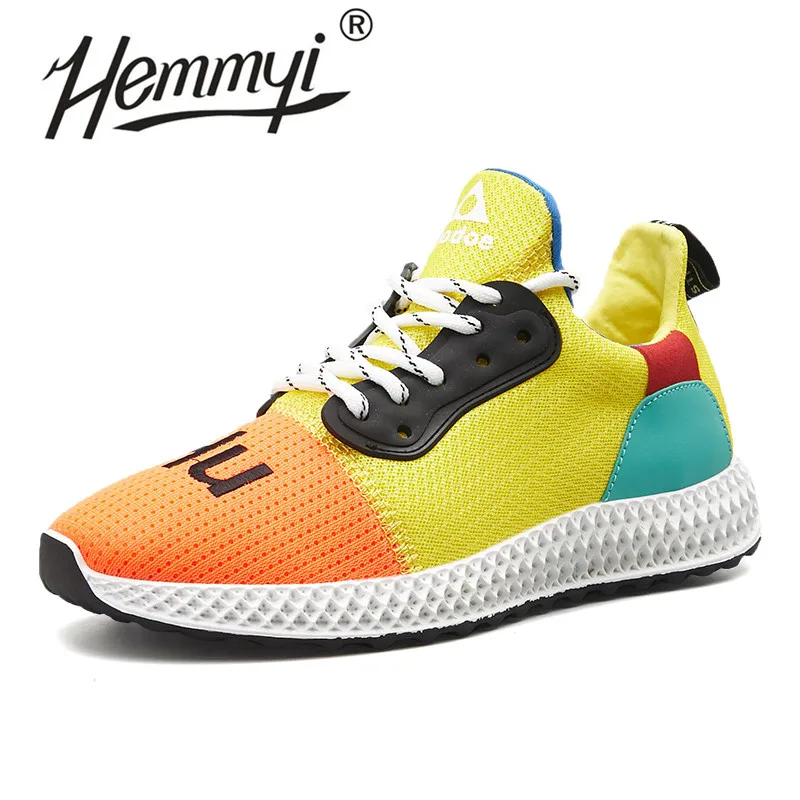 Hemmyi Mens Sneakers Casual Shoes Mesh Breathable Male Schuhe Spring Fashion Lace-Up Rubber Sole Chaussure Homme Trainers | Обувь