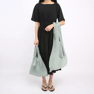 Новые японские складные плиссированные сумки женские повседневные тоуты через