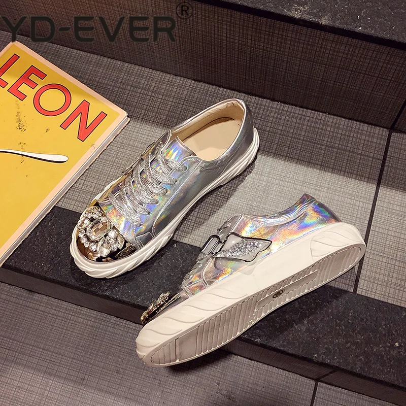 Женские кроссовки Европейская Женская обувь весенняя со стразами женская на