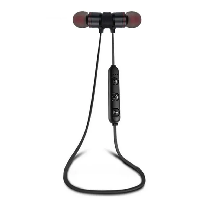 Black GutsyMan Bluetooth беспроводные наушники спортивные стерео магнитные наушники с микрофоном наушники гарнитуры для iPhone Android смартфонов - Цвет: Black