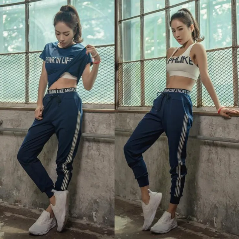 Новый женский набор для йоги бега фитнеса ropa deportiva mujer хлопковый костюм из 3