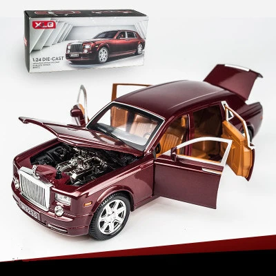KIDAMI литье под давлением 1:24 Rolls-Royce Phantom Модель автомобиля украшения мальчик подарок на день рождения игрушки для детей автомобиль игрушки - Цвет: Красный