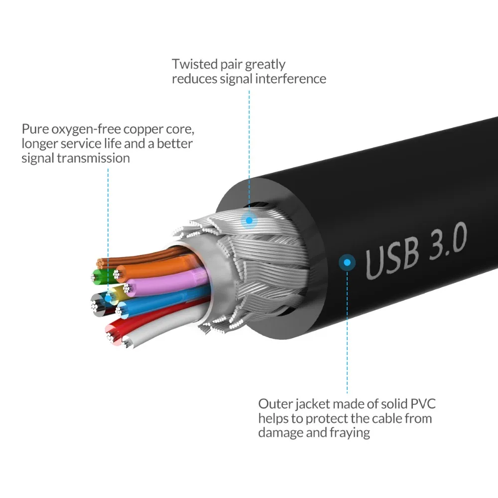 Кабель для зарядки и передачи данных ORICO ADC S2 3 шт./лот Micro USB 2 0 смартфонов 100 см *