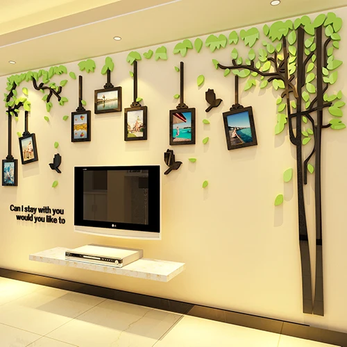 Creative Photo Wall 3D acrylic wall stickers Living room DIY art wall decor TV background Sofa wall decoration