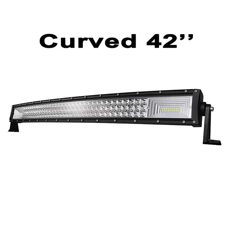42inch 540w 22 32 42 52 дюймов 270 Вт 405 Вт 7d внедорожный светодиодный светильник бар изогнутый светодиодный вождения светильник s 4x4 внедорожный грузовик внедорожник ATV Трактор Лодка 12v 24v - Цвет: 42inch 540w