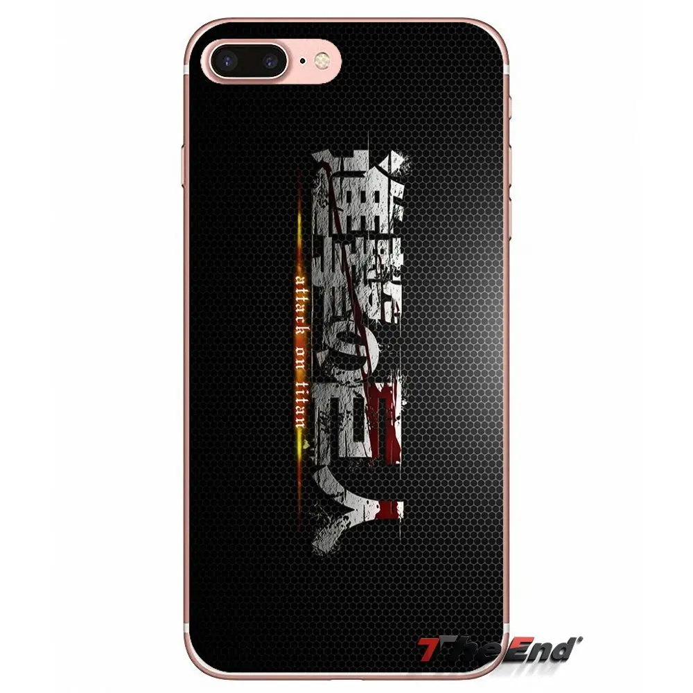 Чехол с логотипом для iPhone X 4 4S 5 5S 5C SE 6 6S 7 8 Plus Samsung Galaxy J1 J3 J5 J7 A3 A5 2016 2017 Attack on Titan Wings Of