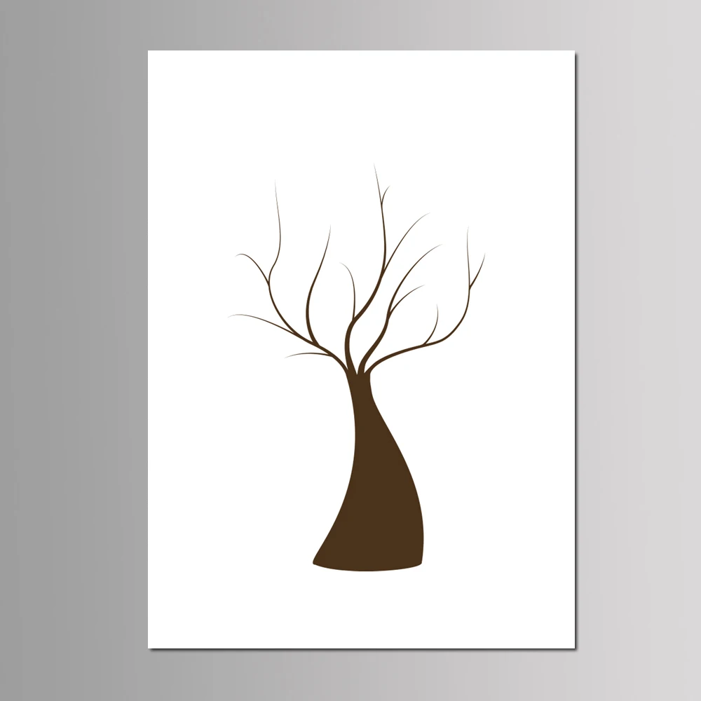 TR-21 New DIY Money Tree Annual Meeting Fingerprint Signature Guest Book Wedding Party Decoration Printed Canvas Painting 50*70cm - Цвет: TR-21