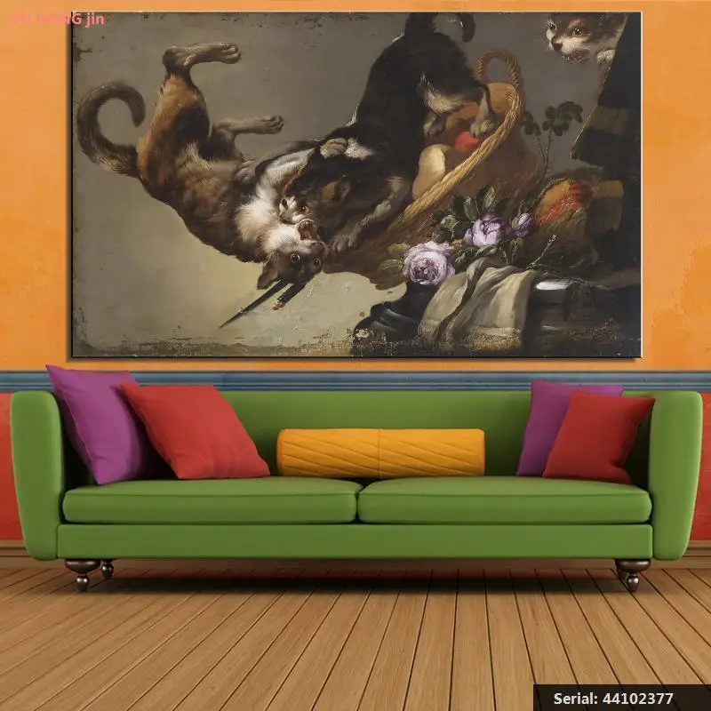 Frans Snyders мастерская Kampfende Katzen натюрморт Классическая живопись маслом Рисование