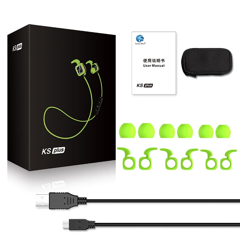 KS пот-безопасный наушники Bluetooth 4.1 спортивные Running aptx стерео с микрофоном |