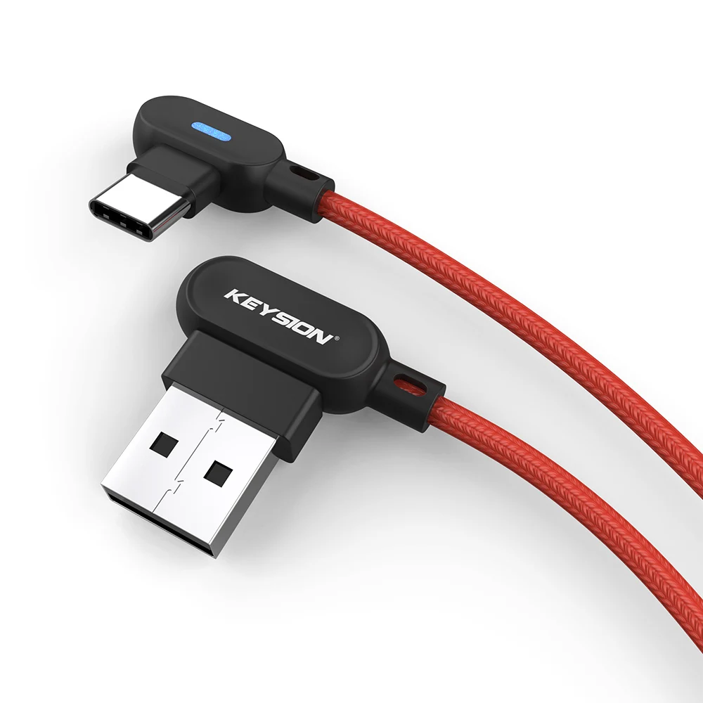 Красный KEYSION l-тип usb type-C кабель для xiaomi redmi note 7 USB-C мобильный телефон Быстрая зарядка кабель для samsung S10 S9 S8 Plus - Цвет: Красный