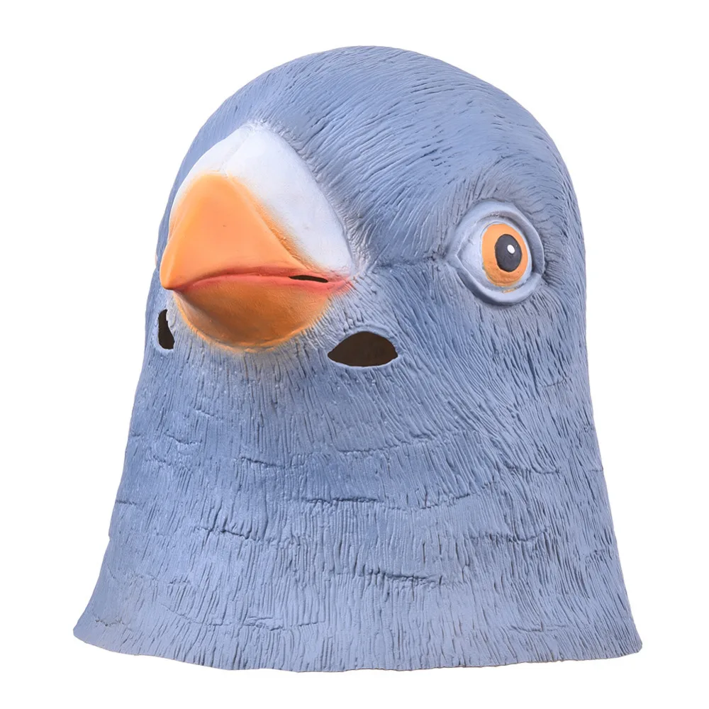 2019 New Lifelike Pigeon Head Full Face Mask Halloween Gifts Eco-friendly Nature Latex Funny For Cosplay Party Dress up | Дом и сад