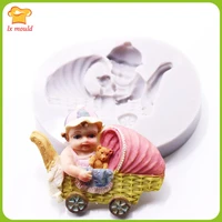 lxyy mould new crib fondant cake mould baby cradle chocolate silicone mold baking tools