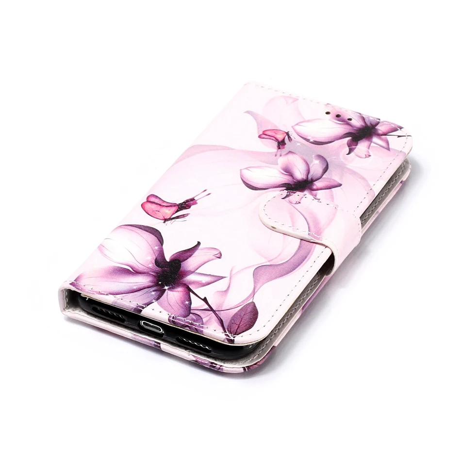Чехол-книжка с рисунком, кожаный чехол-кошелек для huawei Honor 7C 6X 9i mate 9 Pro P20 P10 Lite P8 Mini, чехол для телефона P9 LITE B05