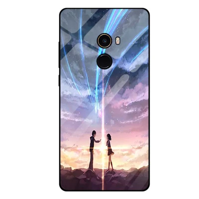 Чехол для xiaomi mi x, чехол из закаленного стекла с изображением звездного неба+ TPU Edge, тонкая жесткая задняя крышка для xiaomi mi x 1 mi x1, чехол для телефона - Цвет: A5