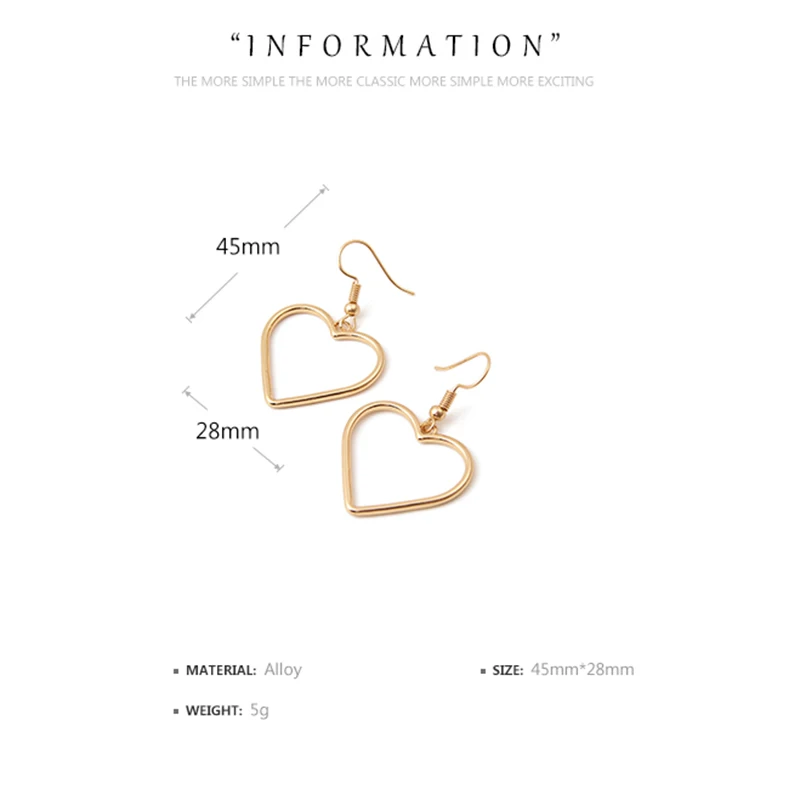 AE-CANFLY модный бренд сердце мотаться серьги падения для Для женщин простой