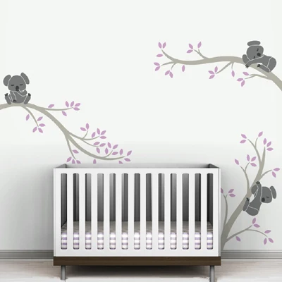color 5 Милые 3 Koalas ветви деревьев детские настенные наклейки настенные съемные художественные наклейки DIY виниловый плакат для детской комнаты украшение дома - Цвет: color 5