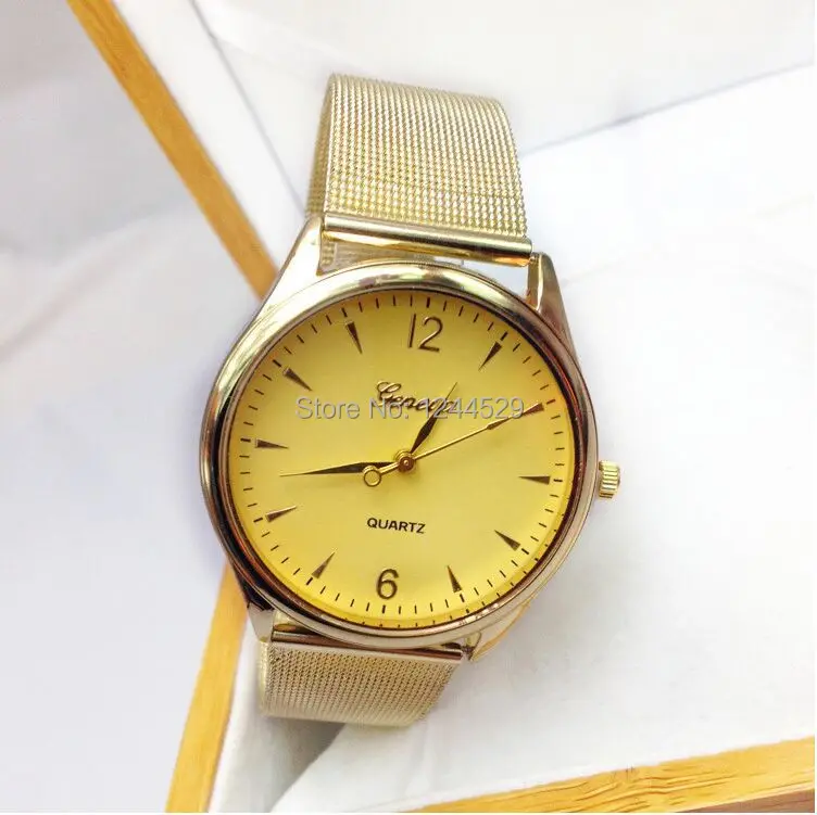 2015 New Hot selling watches DHL100pcs/lots Geneva Watch women Stainless Steel Fashion Quartz Watches | Наручные часы