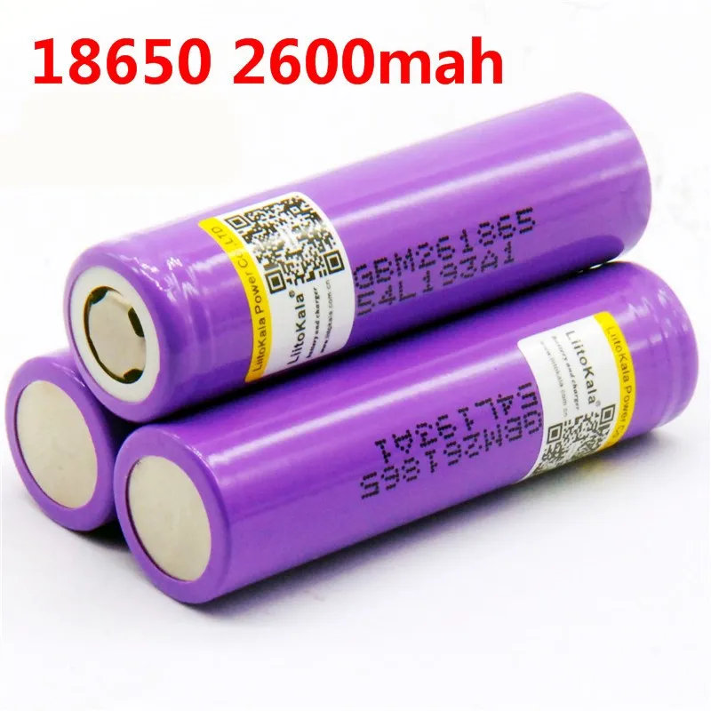 LiitoKala для M26 100% оригинальный 18650 2600 мАч 10A ICR18650 m26 3 7 в кожух переносного