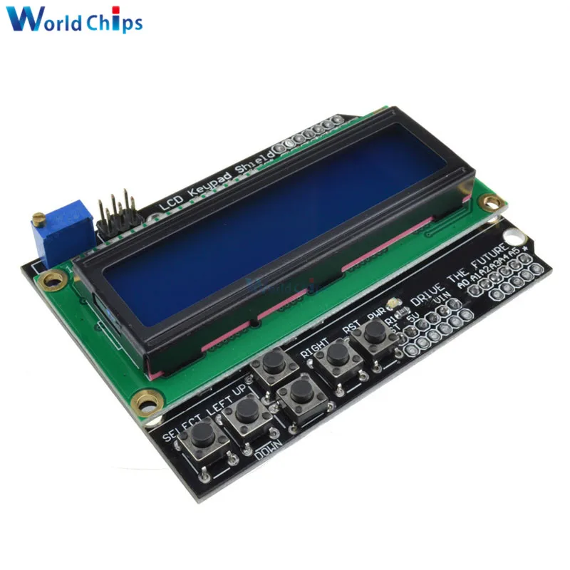 Синий ЖК-клавиатура Щит lcd 1602 lcd 1602 Модуль дисплей для Arduino ATMEGA328 ATMEGA2560 raspberry pi UNO синий/желтый экран diymore - Цвет: Синий