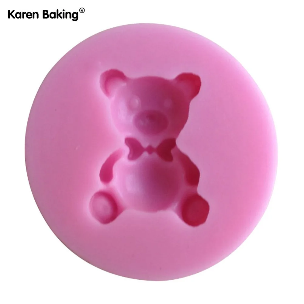 Силиконовая 3D форма в виде милого медведя для шоколада конфет Jello инструменты