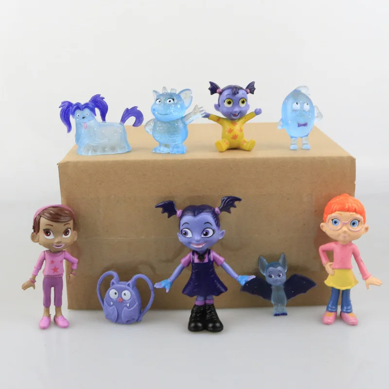 9 шт./компл. Junior Vampirina фигурка кукол игрушки «вамп» для девушек и женщин ПВХ модели аниме Рисунок Игрушки для Для детей День рождения