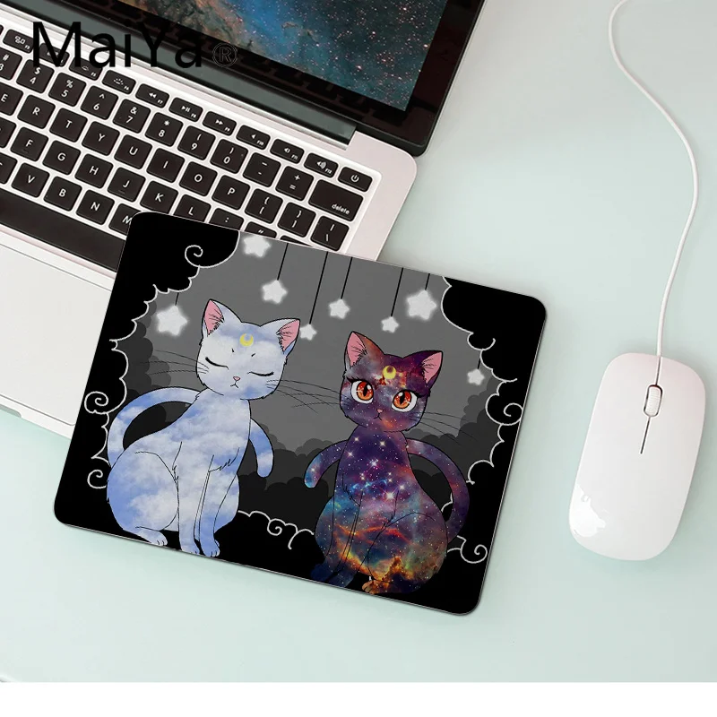 No Lock Edge25x29cm Maiya дизайн милый Сейлор Мун Кот шаблон ноутбук компьютер коврик для мыши Лидер продаж игровой коврик мышь - Цвет: No Lock Edge25x29cm