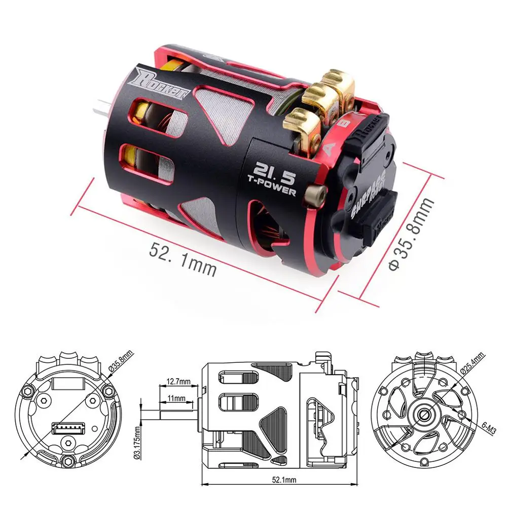Rocket 540 V4S 10 5 T 13 17 21 25 датчиками бесщеточный двигатель для Spec запас конкуренции 1/10